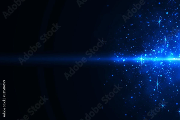 Obraz Abstract glowing blue festive background
