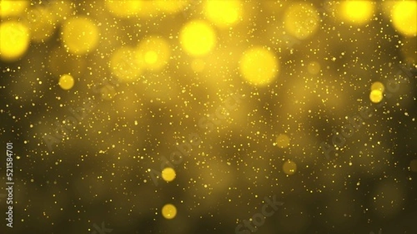 Obraz Yellow Glittering Bokeh Background