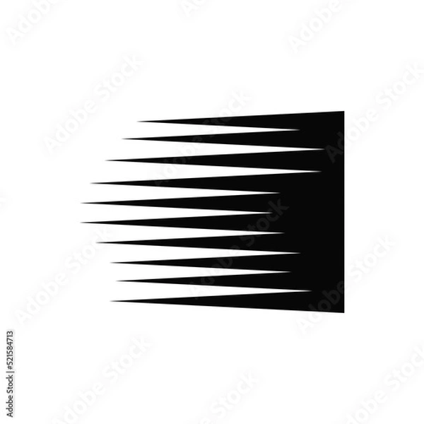 Obraz Speed lines vector isolated on white background. Easily editable vector png.