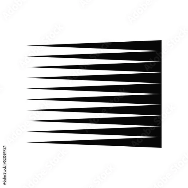 Obraz Speed lines vector isolated on white background. Easily editable vector png.