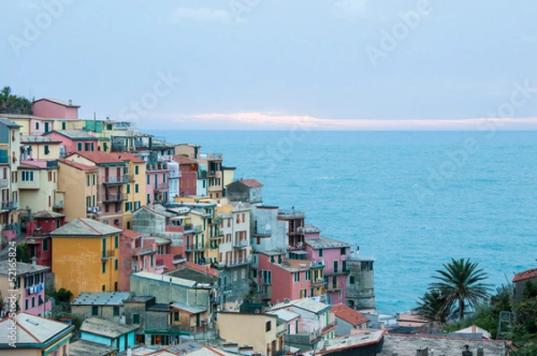 Obraz atardecer en cinqueterre