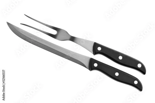 Fototapeta Steak fork and knife