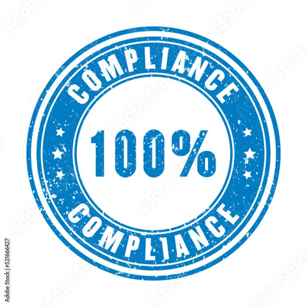 Obraz Compliance vector eps round stamp on white background