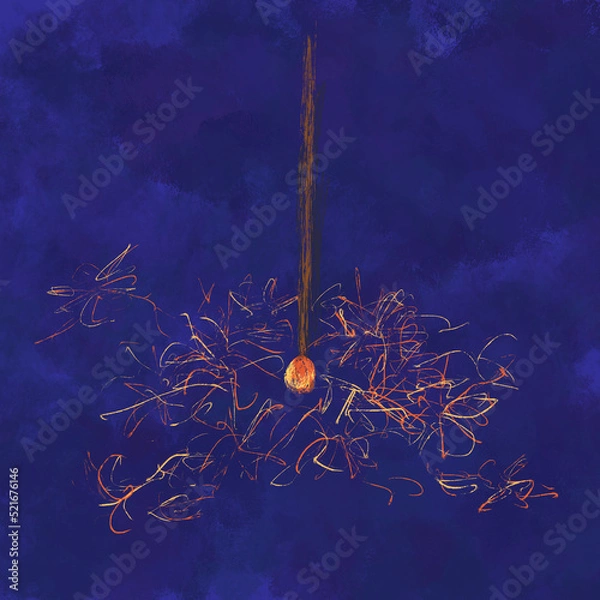 Obraz 線香花火のイラスト
