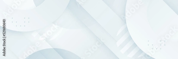 Fototapeta Grey white abstract banner paper shine and layer element vector for presentation design. Suit for business, corporate, institution, party, festive, seminar, and talks.