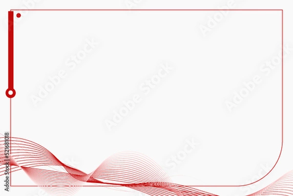 Fototapeta abstract background with red waves