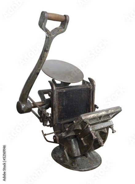 Fototapeta Old printing press machine