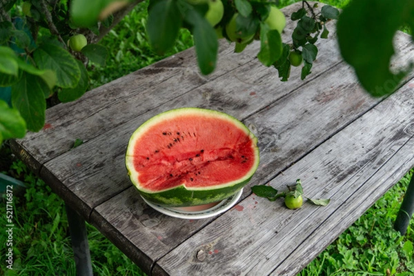 Fototapeta watermelon on a table