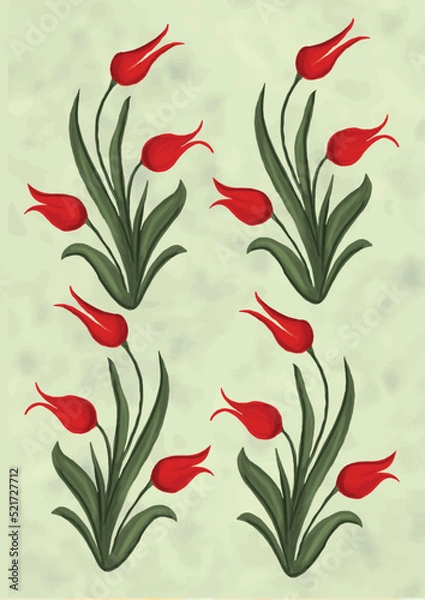 Obraz Ebru, the background of Turkish marbling art
