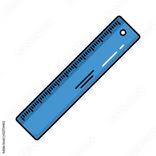 Fototapeta blue ruler icon
