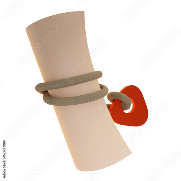 Fototapeta 3d illustration letter paper icon with game theme