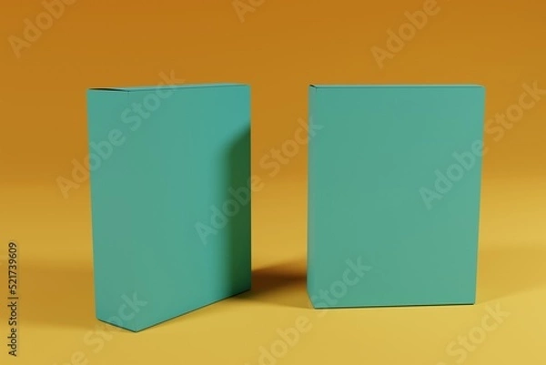 Obraz blank cereal box packaging on 3d rendering