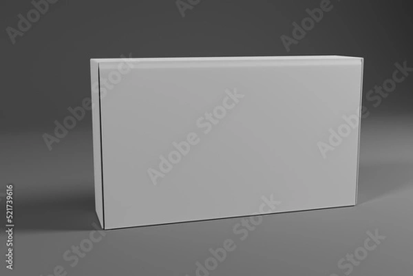 Obraz blank box packaging mockup for product presentation on 3d rendering