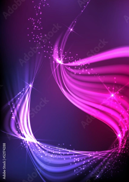 Obraz Abstract neon waves.