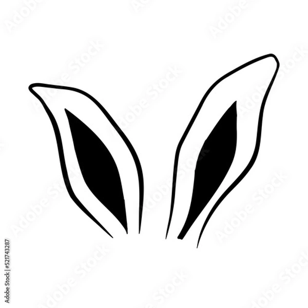 Fototapeta Bunny ear icon design template vector isolated