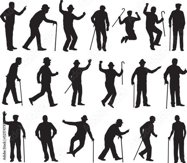Obraz old man silhouette
