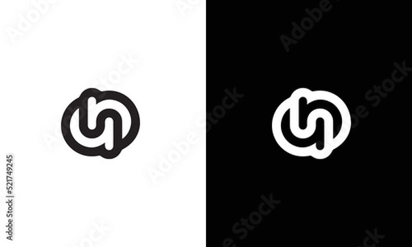 Fototapeta ab ba Lowercase Letter Initial Logo Design Template Vector Illustration