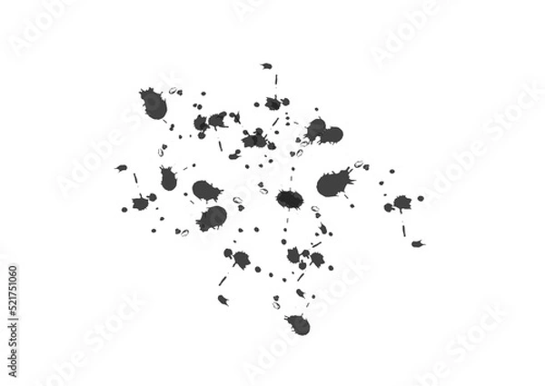 Obraz Black ink splash vector illustration
