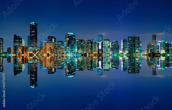 Obraz Miami Skyline w nocy