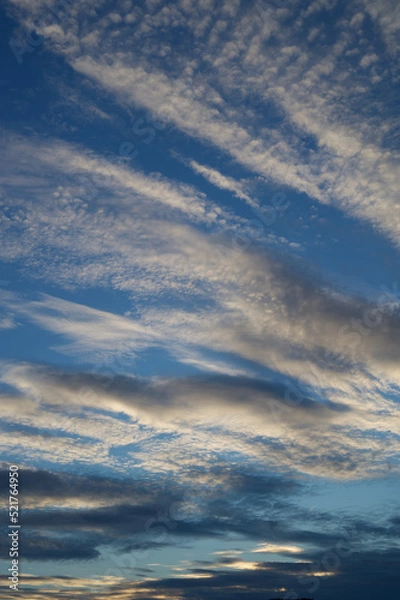 Obraz blue sky clouds background light