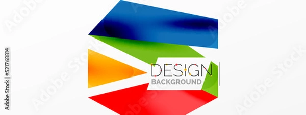 Fototapeta Background abstract overlapping shapes. Minimal composition vector illustration for wallpaper banner background or landing page