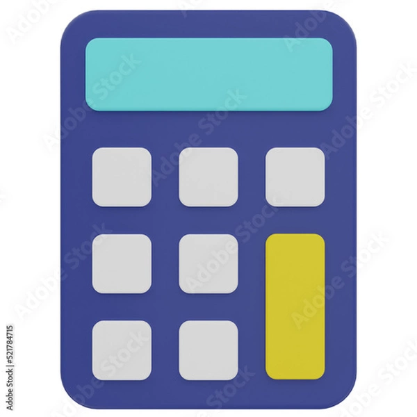 Fototapeta Calculator 3D Illustration