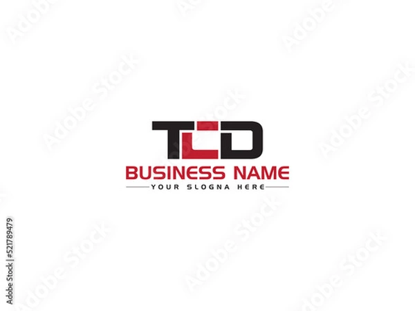 Fototapeta Initial TCD Logo Letter Vector, Creative TC t c d Logo Icon With Colorful Three Letter Design For All Kind Of Use