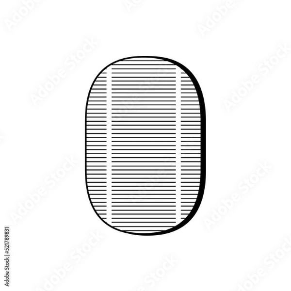 Fototapeta 昔の日本で使われていた楕円形の金貨（線画）