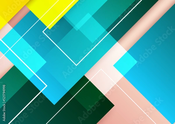 Fototapeta Modern geometric abstract colorful design background. Abstract background shine and layer element vector for presentation design for business, corporate, institution, party, festive, webinar seminar