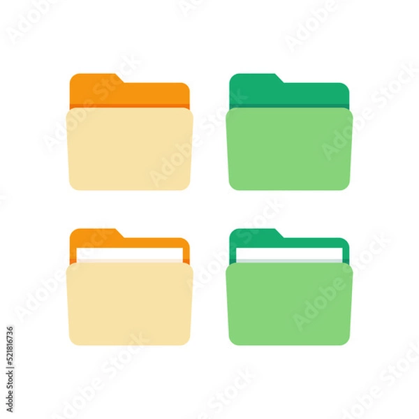 Fototapeta Folder vector icon. File symbol. Open document archive sign