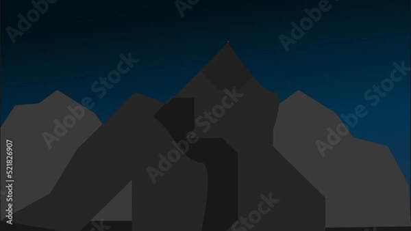 Obraz Dunkle Berglandschaft