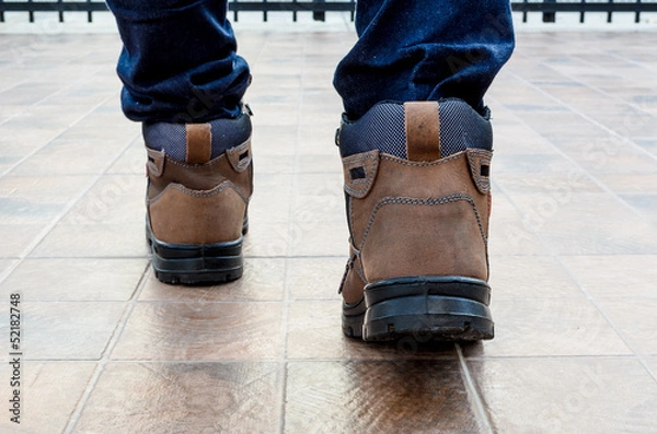 Obraz Safety shoes with forward step