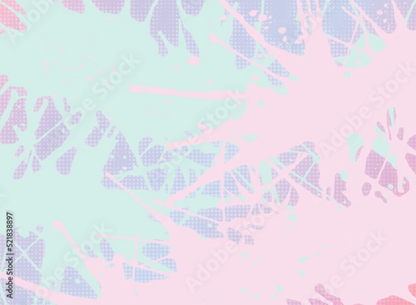 Fototapeta カラフルなインクが飛び散る背景イラスト