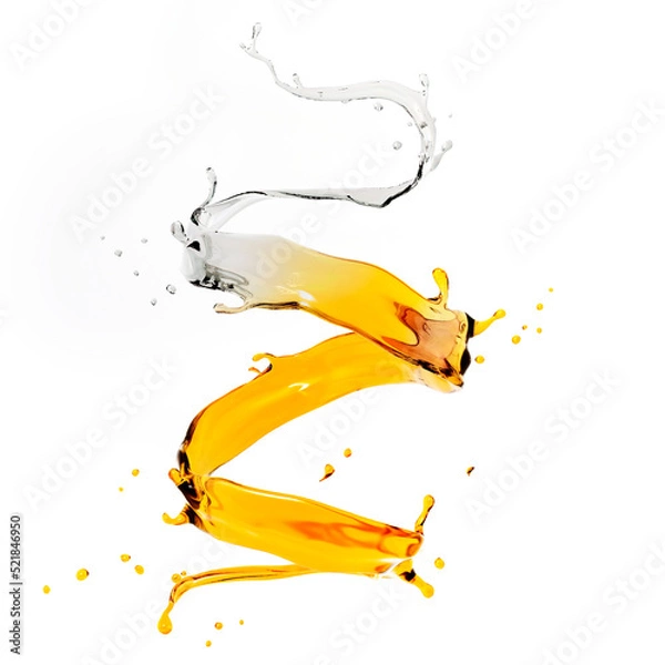 Fototapeta 3d rendering splash, isolated