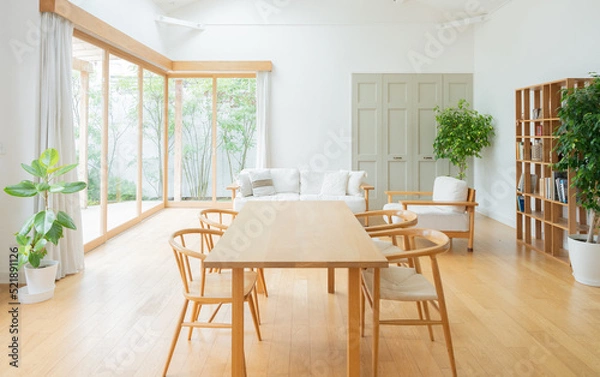Fototapeta 家・リビング・ダイニングテーブル・ソファー