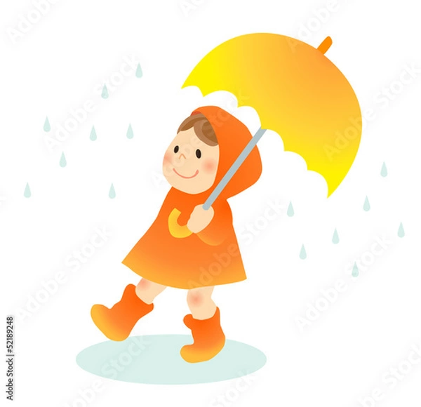 Obraz 傘をさす子