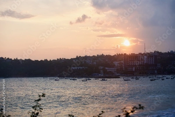 Obraz sunset in the city