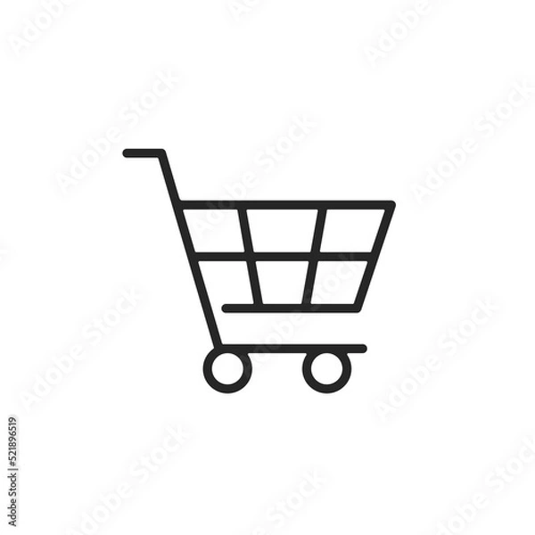 Obraz Shopping cart icon. Line icon. Vector icon