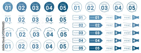 Fototapeta 数字　ポイント　あしらい　シンプル