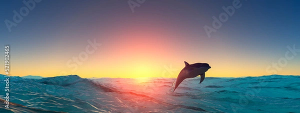 Obraz Sailing and sunset