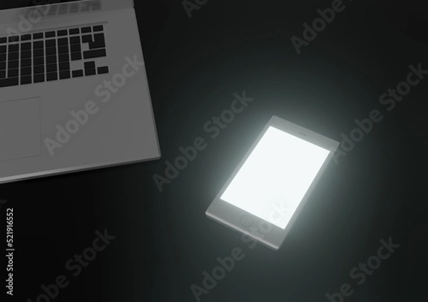 Obraz glow in the dark smartphone
