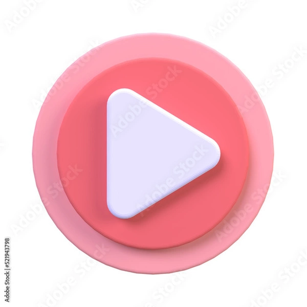 Fototapeta play button illustration with transparent background