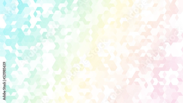 Obraz ダイヤのパターン背景素材，グリーン，イエロー，ピンクのグラデーション