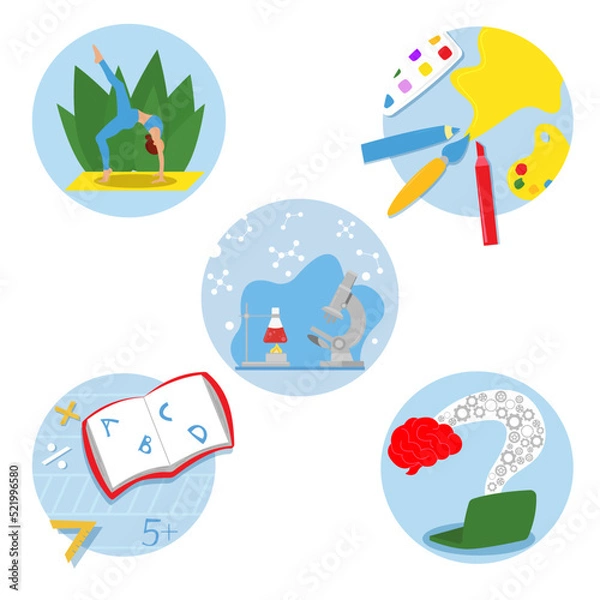 Obraz Icons for school