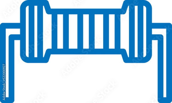 Obraz Resistor icon vector in linear, outline icon isolated on white background.