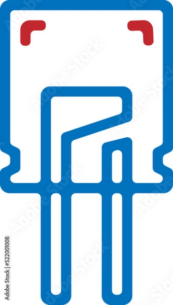 Obraz Led Icon Seamless Pattern, Light Emitting Diode Vector Art Illustration.