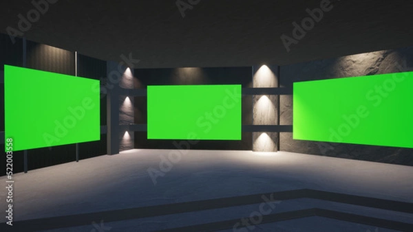 Obraz Virtual Studio Background set illustration