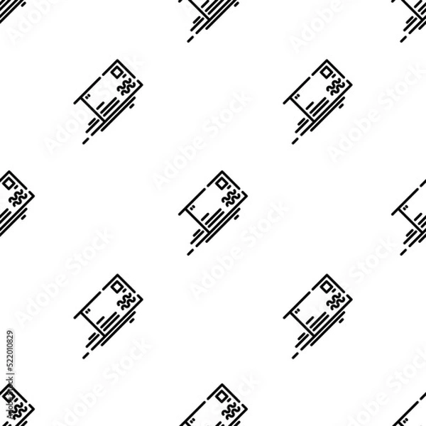Fototapeta letter icon pattern. Seamless letter pattern on white background.