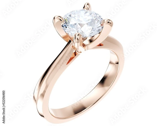 Obraz Engagement Ring Design For Women, 3D Rendering