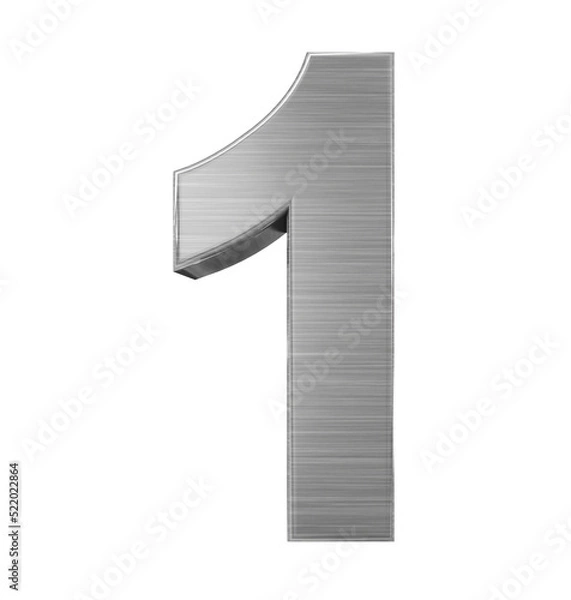 Fototapeta number 1 3d metal isolated on white - 3d rendering